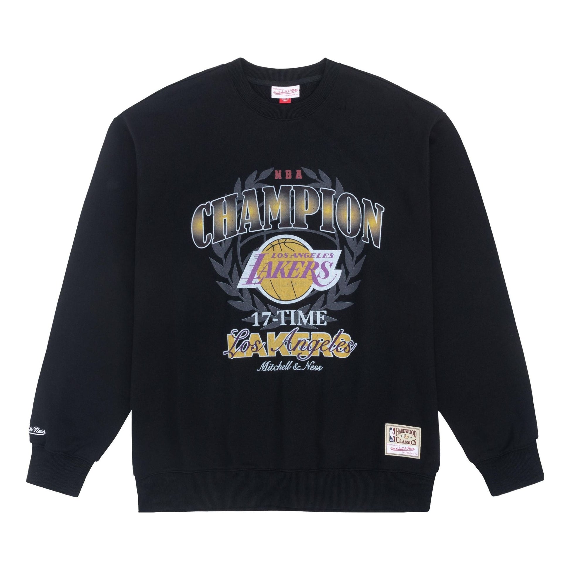 Mitchell & Ness x NBA Golden State Warriors 17 Times Champion Sweatshirt 'Black' MNJYFWHD23093006