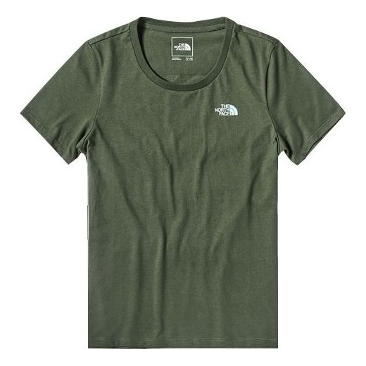 THE NORTH FACE Outdoor Short Sleeve Olive Green 499O-37X