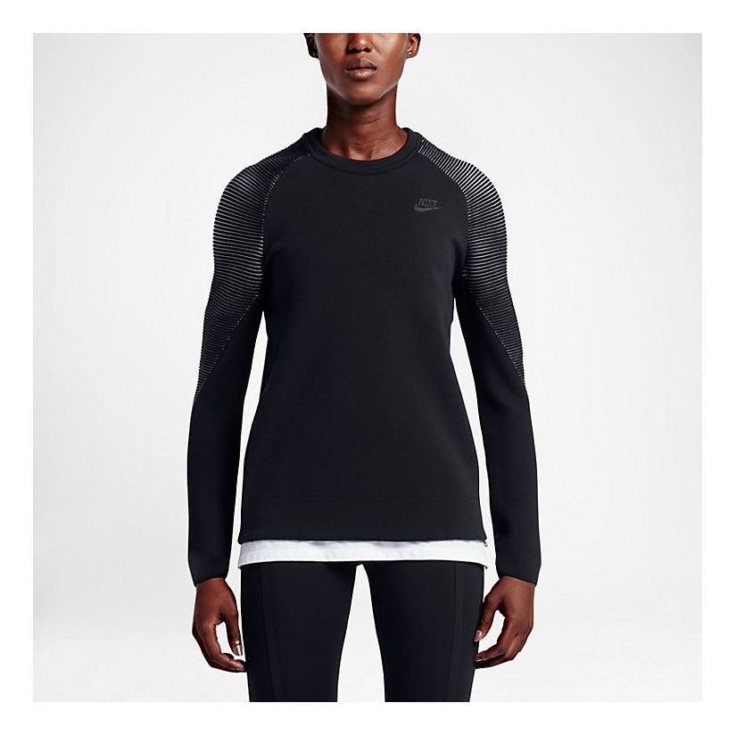 (WMNS) Apparel Sweaters Kids Nike Tech Fleece Crewneck 809537-010