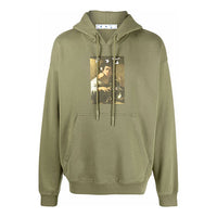 Men's Off-White FW21 Illustration Printing Loose Fit Green OMBB085F21FLE0135584