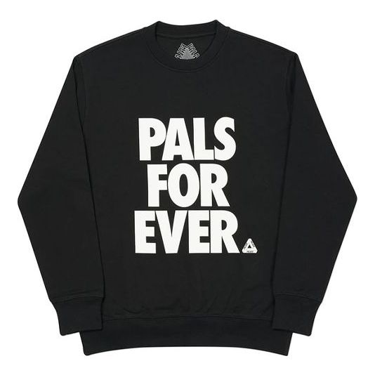 PALACE Pals Forever Round Neck Long Sleeves Unisex Black P19CW006