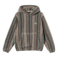 Stussy Stripe Sherpa Hoodie 'Tannin' 118438-TANN