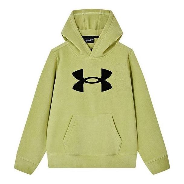 (GS) Under Armour Logo Graphic Hoodie 'Yellow Black' 234104136