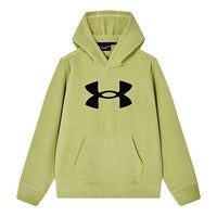 (GS) Under Armour Logo Graphic Hoodie 'Yellow Black' 234104136