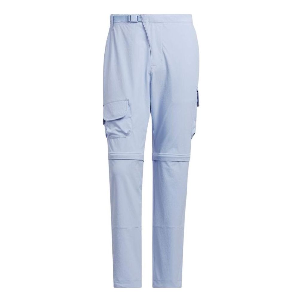 adidas Solid Color Detachable Sports Straight Casual Pants/Trousers Men's Blue  HS5615