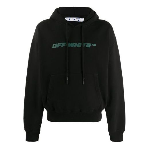 Off-White FW20 Trellis Worker Hooded Pullover Men Black OMBB037E20FLE0101055