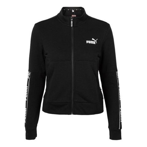 (WMNS) PUMA Casual Sports Stand Collar Long Sleeves Jacket Black 581067-01