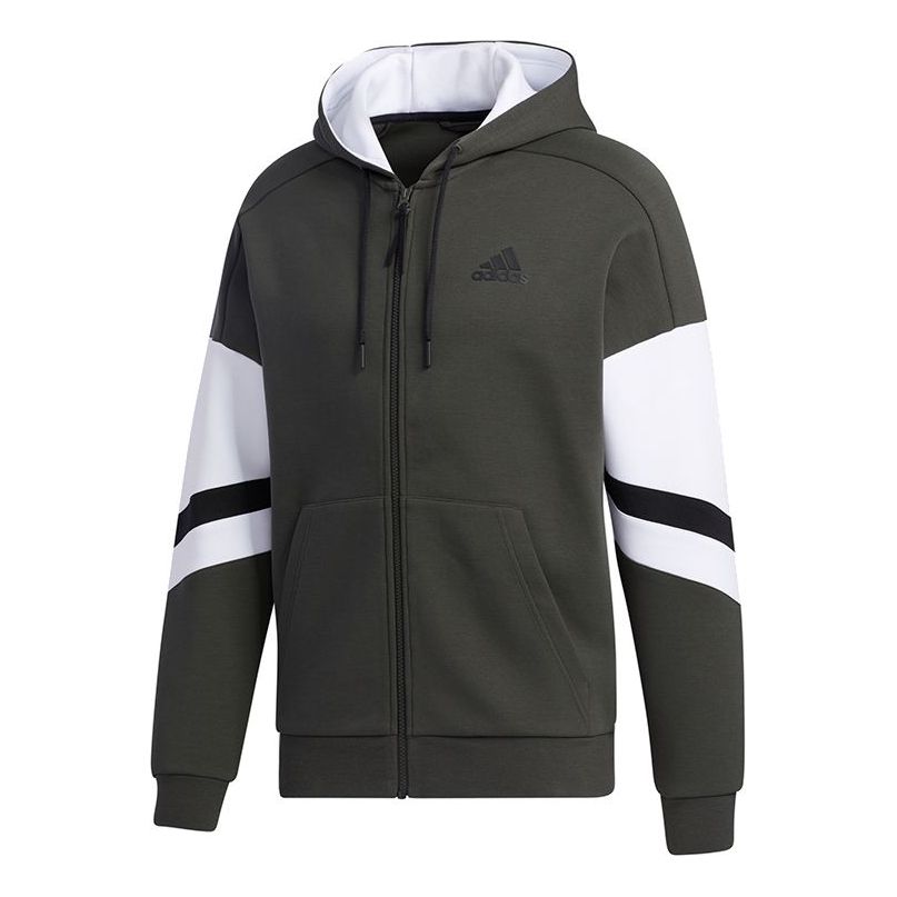 adidas Sports hooded Zipper Jacket Green GT6479