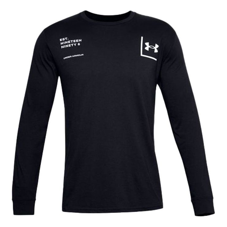 Men's Under Armour Printing Logo Alphabet Long Sleeves Black 1357178-001