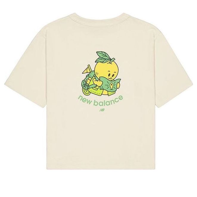(WMNS) New Balance Fruit Graphic T-shirt Asia Sizing 'Beige' AWT41335-BE