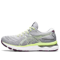 (WMNS) ASICS Gel-Nimbus 24 Wide 'Piedmont Grey Lime Green' 1012B199-020