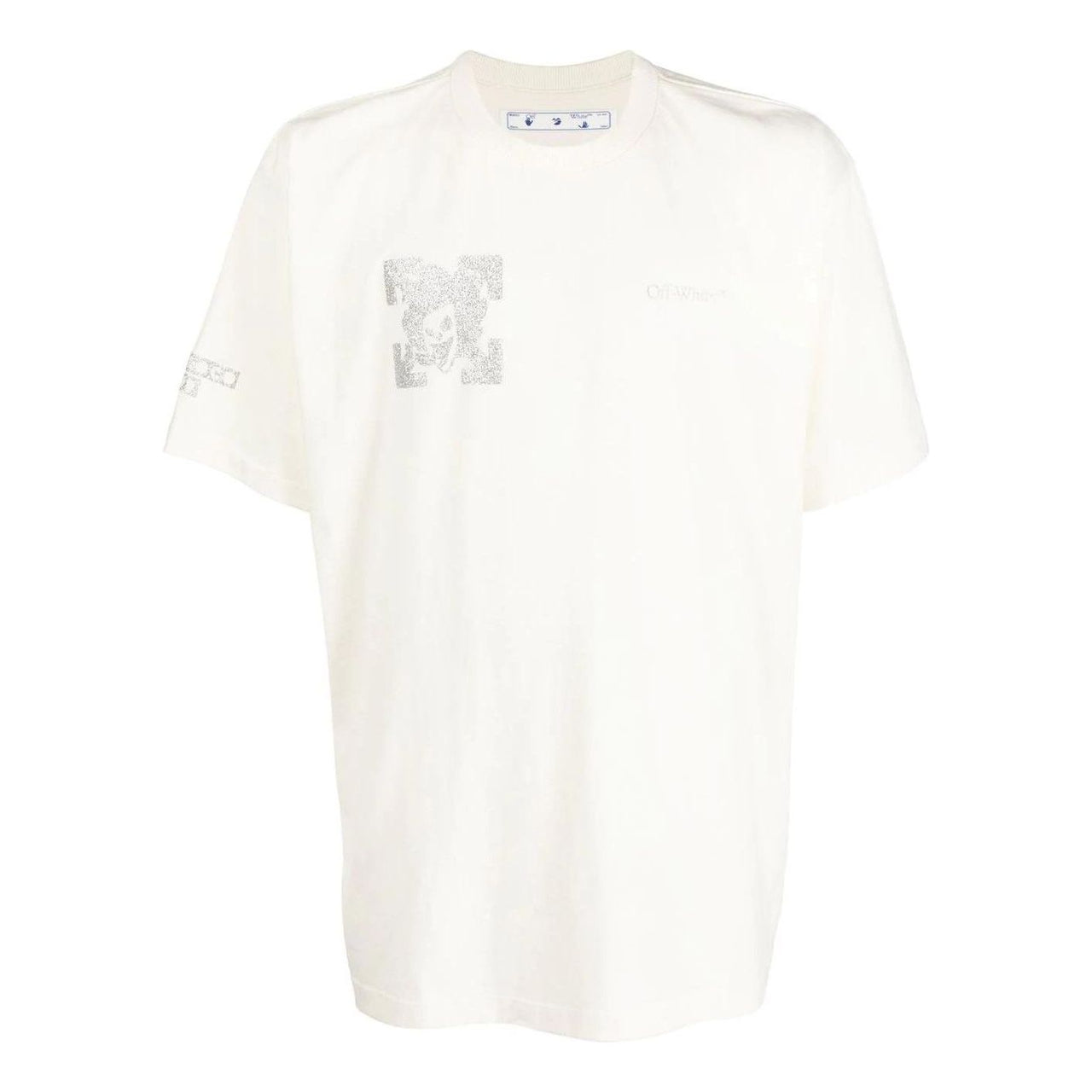 Men's Off-White SS22 Arrow Round Neck Short Sleeve White T-Shirt OMAA038G22JER0040172