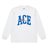 PALACE ACE Longsleeve Alphabet Pattern Embroidered Round Neck Unisex White P20ES019