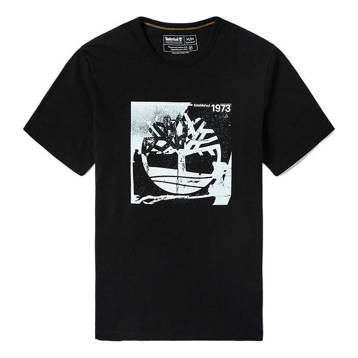 Timberland Causual Round Collar Printing Male Black A2F1X-001