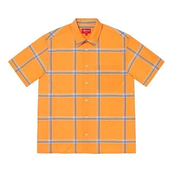 Supreme Lightweight Plaid S/S Shirt 'Yellow Blue' SUP-SS21-817