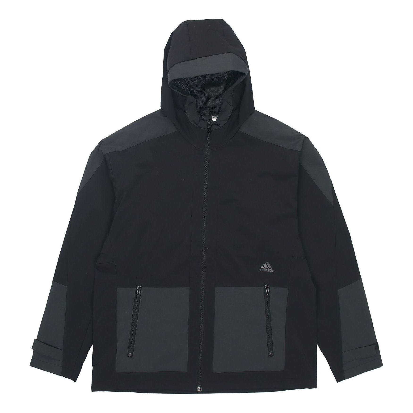 adidas Sports Training Woven Windproof hooded Logo Jacket Black H40220