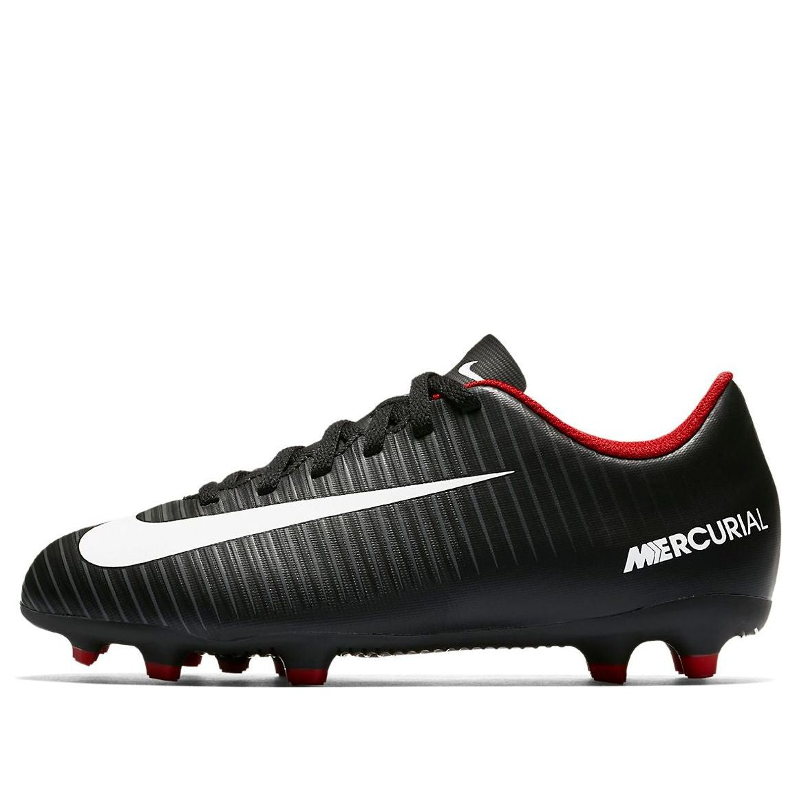 (GS) Nike JR Mercurial Vortex 3 FG 'Black White' 831952-002