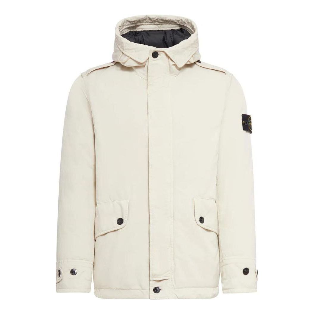 STONE ISLAND High-neck Hooded Jacket 'Plaster' 791541349-V0097
