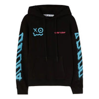 Off-White x Andr / Crossover Smiling Face Printing Unisex Black OMBB097T22FLE0011040