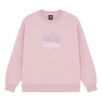 (WMNS) New Balance Round Neck Long Sleeves Solid Color Pullover Hoodie Pink AWT14358-GNT