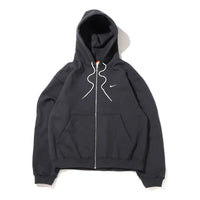 Men's Nike Solid Color Logo Printing Loose Zipper Smoke Gray DH5042-070