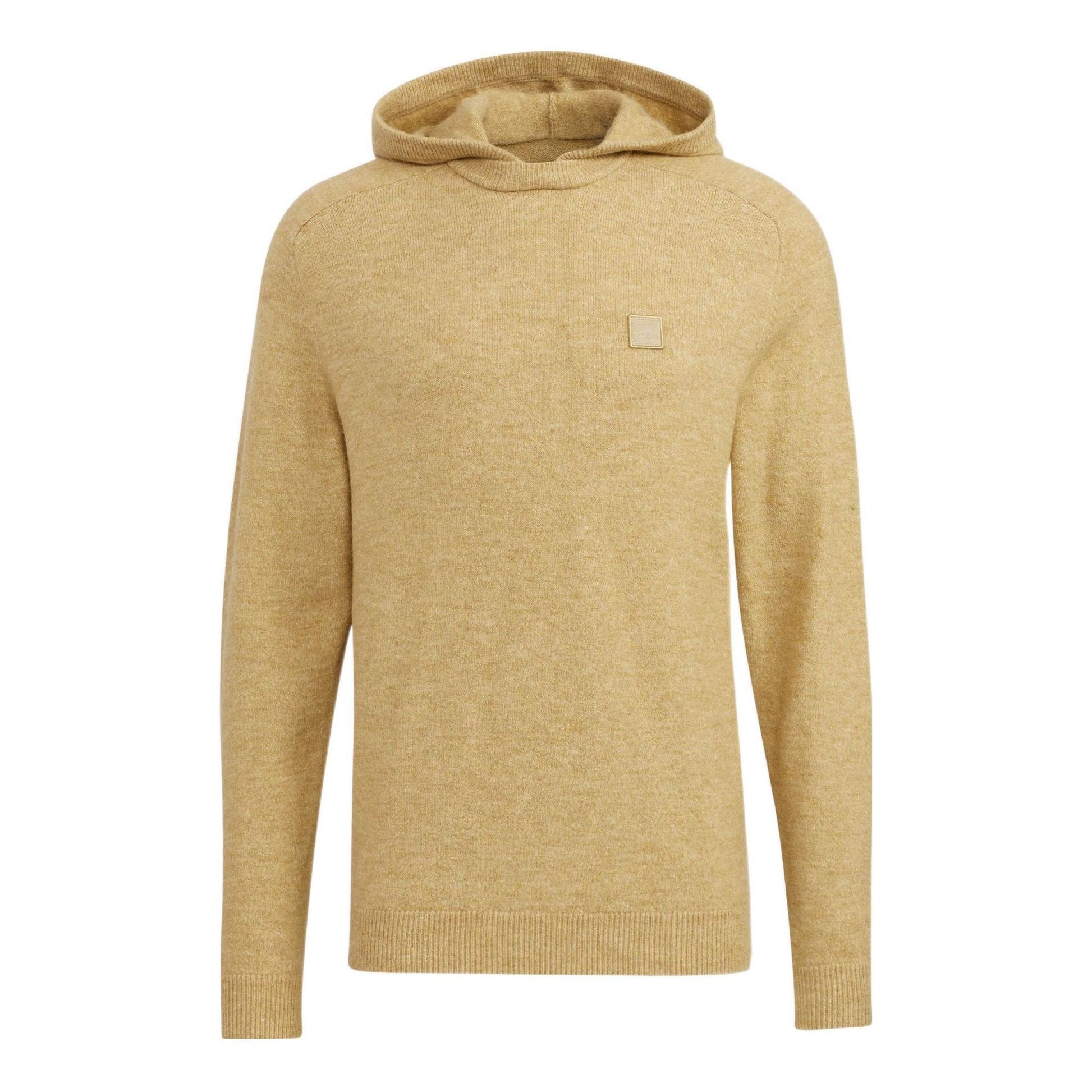 Men's adidas Gt Wool Hd Embroidered Label Logo Hooded Long Sleeves Khaki HG3263