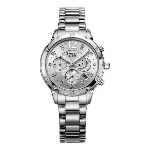 CASIO Female SHEEN Japan / South Korea Fashion Silver Analog SHE-5017D-7A