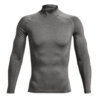 Under Armour HeatGear Compression Mock T-Shirt 'Carbon Heather Black' 1369606-090