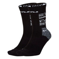 Nike Elite Cushioned Crew Unisex Running Training Gym Socks Unisex 1 Pack Black CK6784-010