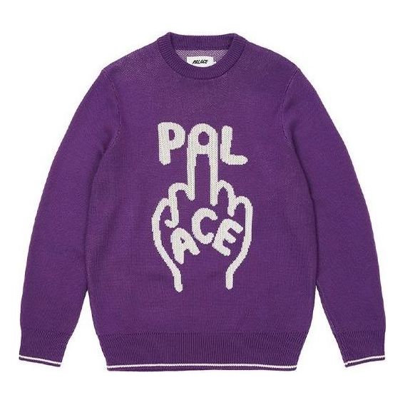 Palace Finger Up Knit Sweater 'Purple' P20KW011