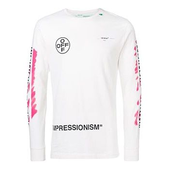 Off-White SS19 Impressionism Arrows Sketch Mens Round Neck Sweater OMAB001R191850150228