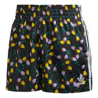 (WMNS) adidas originals Allover Print Shorts Black FL4111