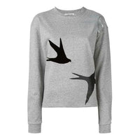 (WMNS) Alexander McQueen Pink Round Neck Long Sleeves Sweatshirt 'Grey' 332384-RGH58-1441