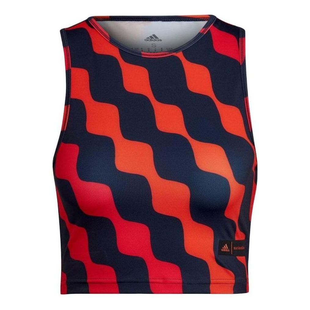 (WMNS) adidas x Marimekko Train Icons Print Tank Top Asia Sizing 'Orange Navy' HH8735
