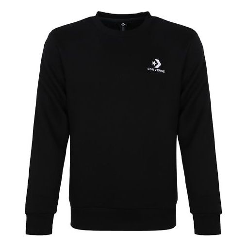 Converse Star Chevron EMB Crew Sweatshirt Asia Sizing 'Black' 10008816-A01
