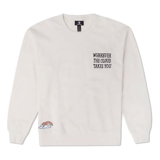 Converse Logo Crewneck Asia Sizing 'White' 10025828-A01