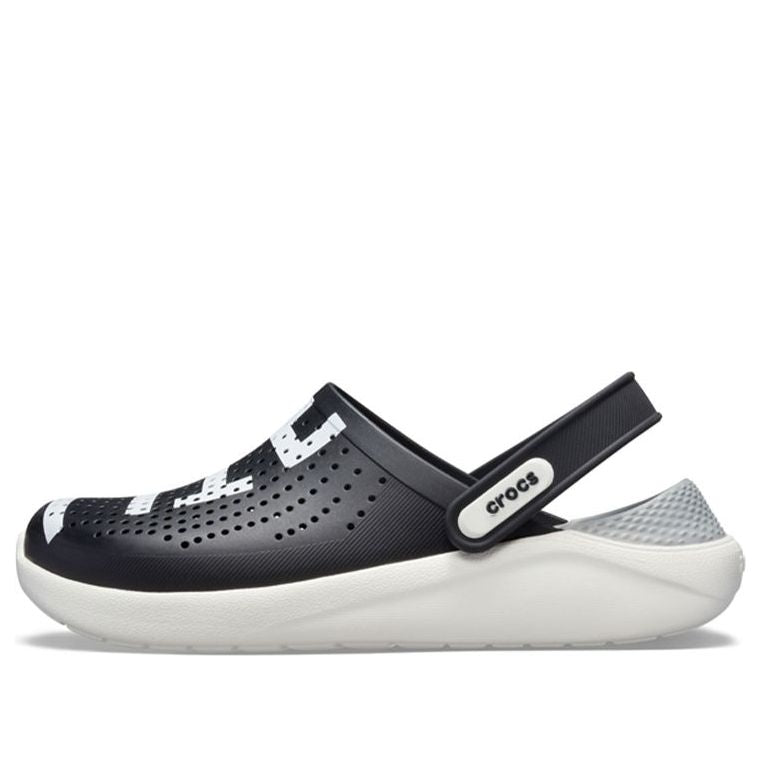 Crocs LiteRide Logo Clogs 'Black White' 205554-066