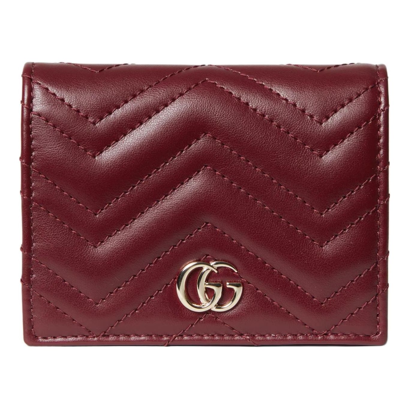 (WMNS) Gucci 26 GG Marmont Quilted Leather Wallet 'Rosso Ancora Red' 466492-DTDHV-6207