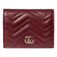 (WMNS) Gucci 26 GG Marmont Quilted Leather Wallet 'Rosso Ancora Red' 466492-DTDHV-6207