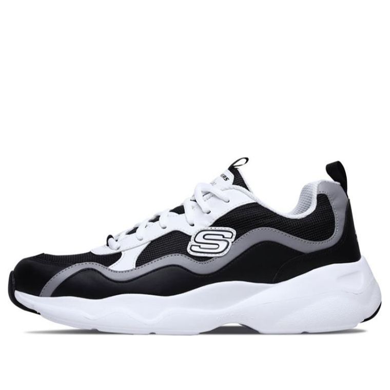 Skechers D'lites Airy Running Shoes Black/White/Gray 999859-BKW