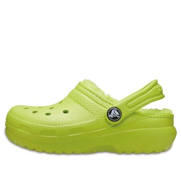 (GS) Crocs Classic Lined Clogs 'Green' 203506-3TX