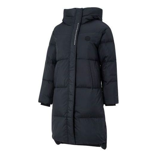 (WMNS) Skechers Casual Long Down Jacket 'Black' P423W030-0018