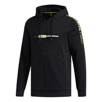 adidas neo M Faves Hd 1 logo Printing Casual Sports Pullover Black FP7861