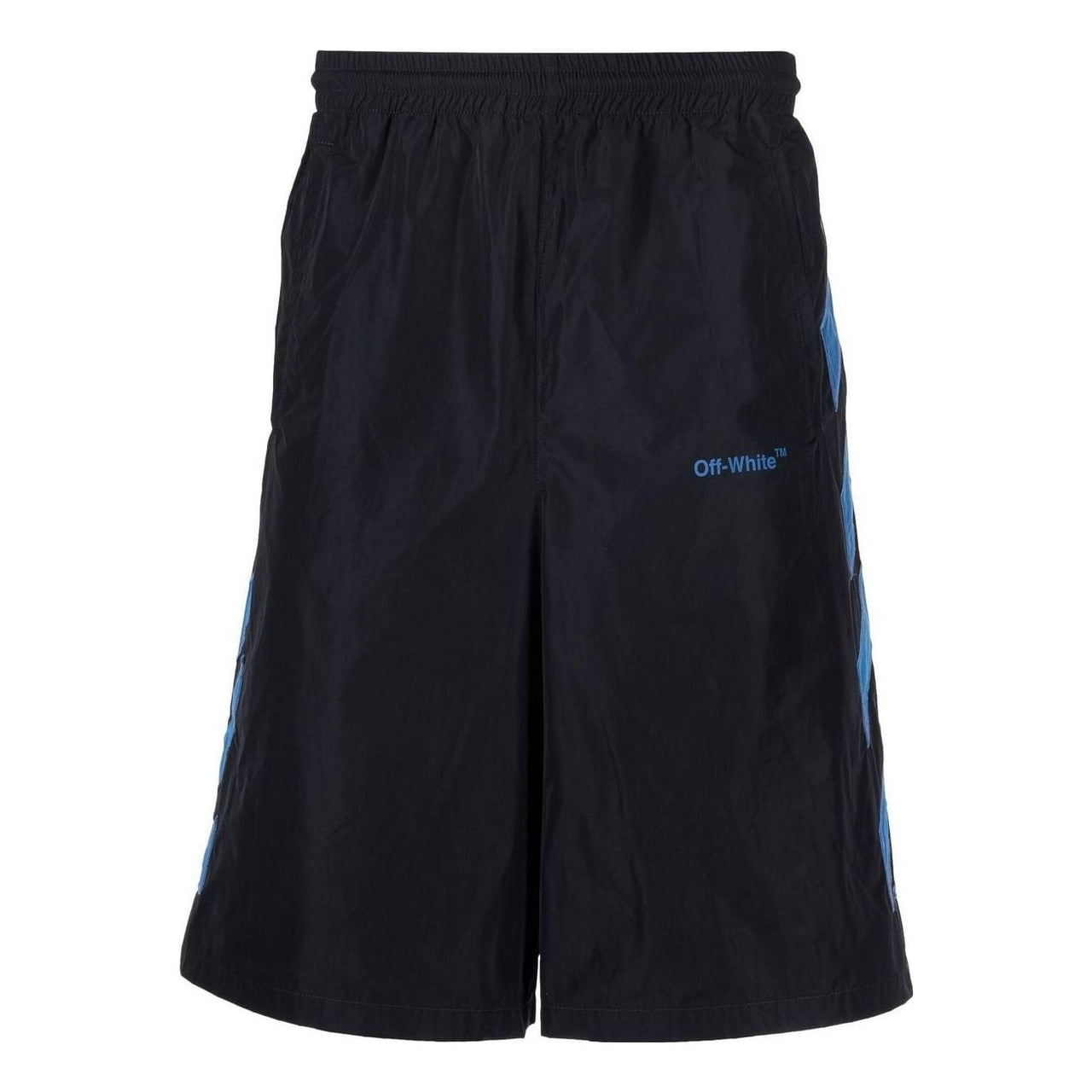 Off-White Diag-Stripe Shorts 'Black' OMCL002F22FAB0014645