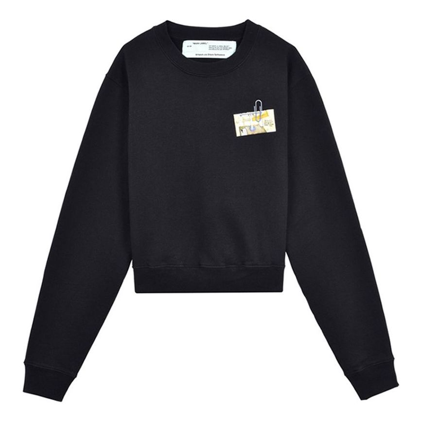 (WMNS) Off-White Back Large Printing Loose Black OWBA026E180030431060