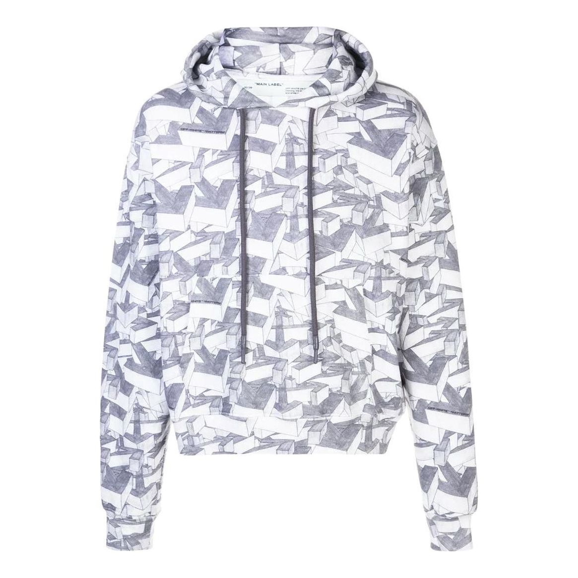 Off-White Arrows Print Cotton Hoodie OMBB037R20E3003399109910