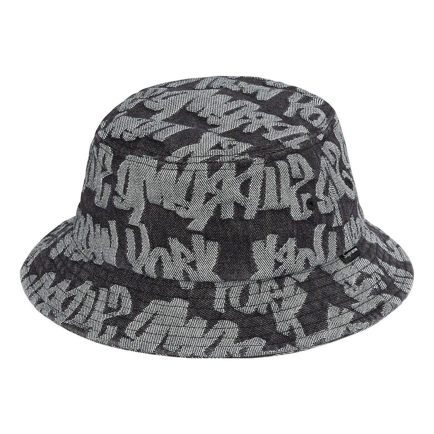 Supreme Fat Tip Jacquard Denim Crusher 'Black Grey' SUP-SS22-789