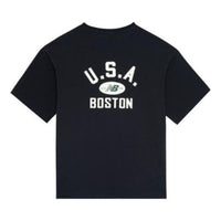 New Balance Boston Tee Asia Sizing 'Black White' AMT22391-BK