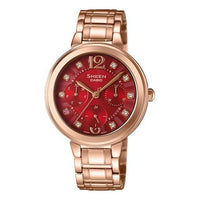 CASIO SHEEN Series Elegant Red Business SHE-3048PG-4A Red Analog SHE-3048PG-4A2021