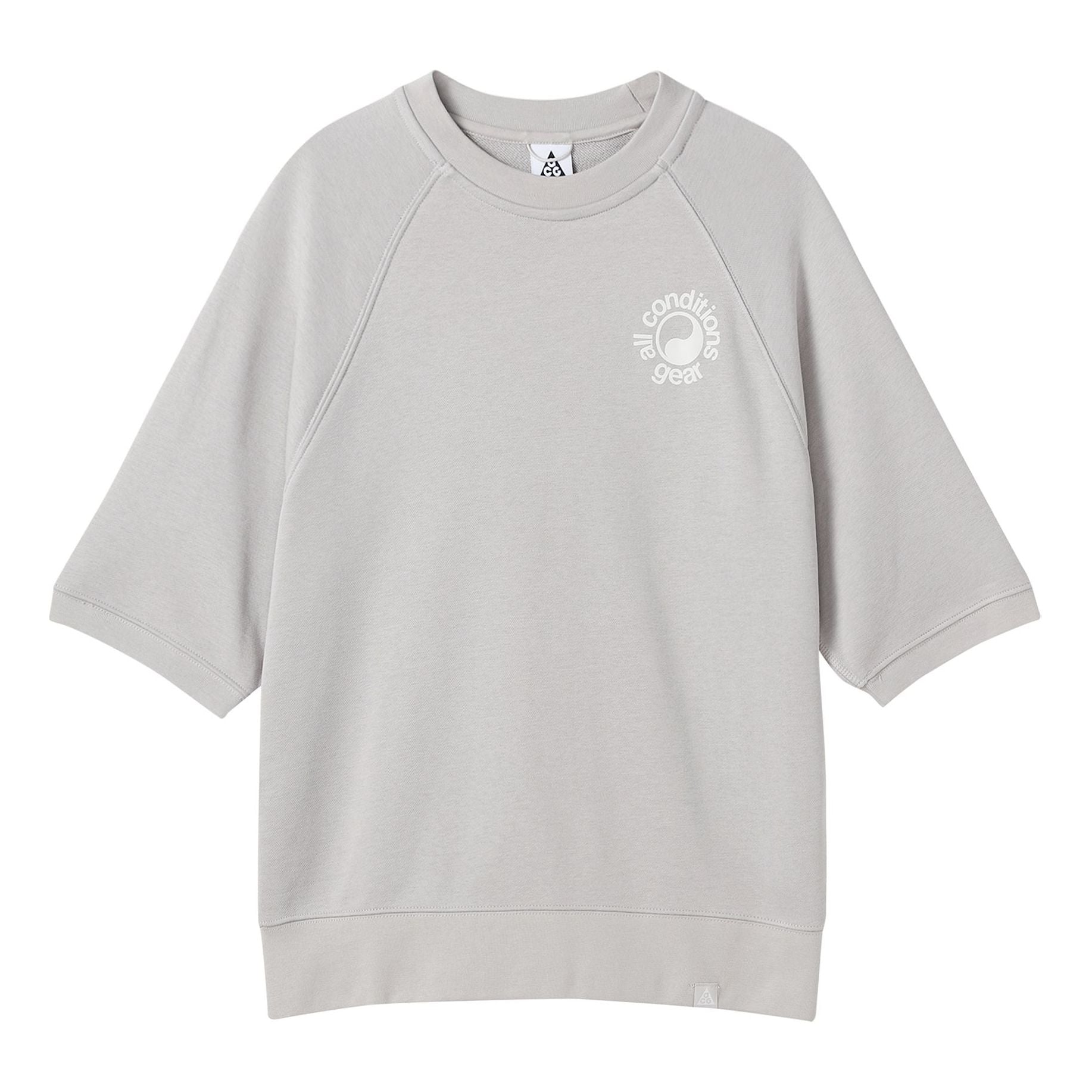 Nike ACG Dry Fit Short sleeve French Terry Crew 'Light Iron Ore' DN3915-012